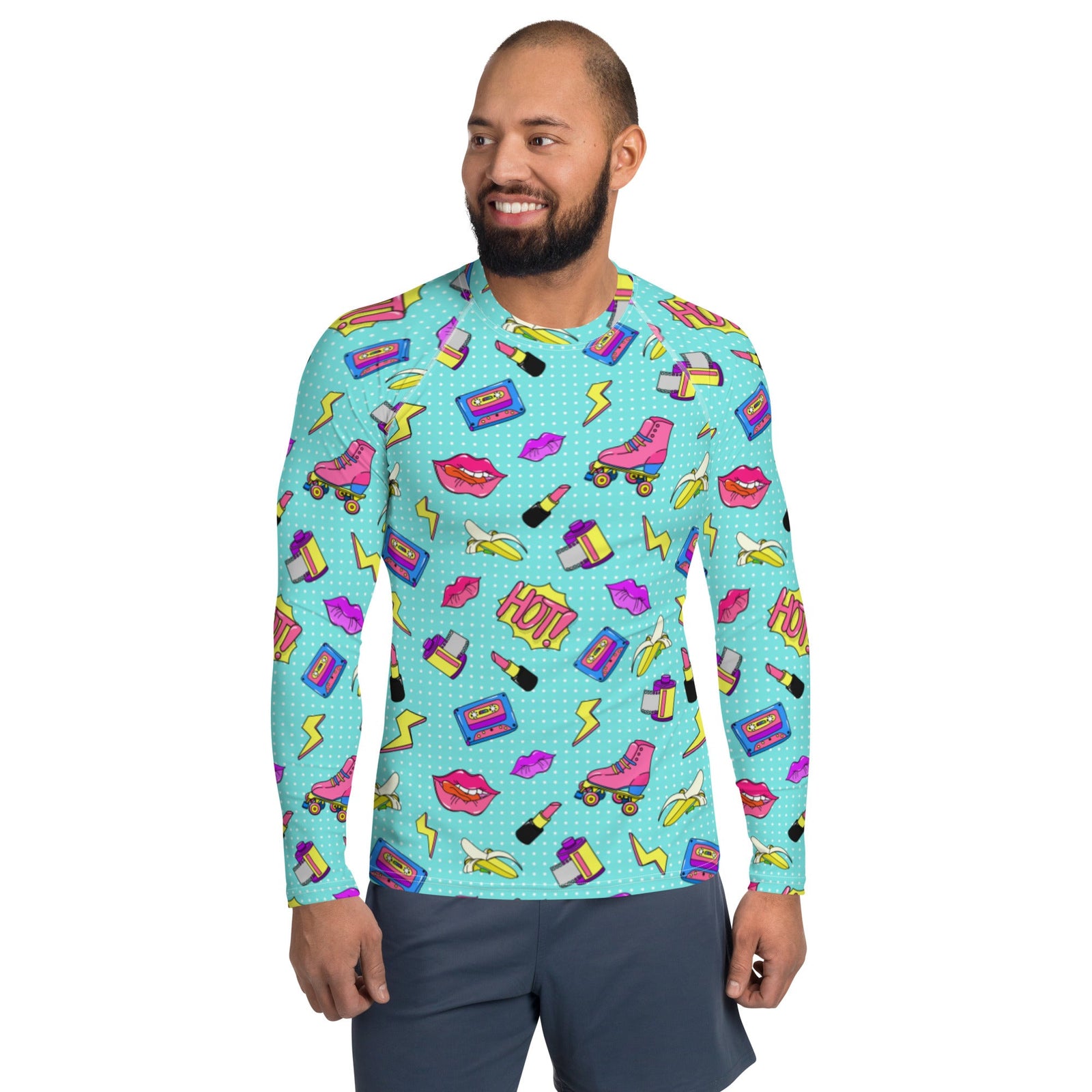 90's Collage Men's Base Layers - Powderaddicts