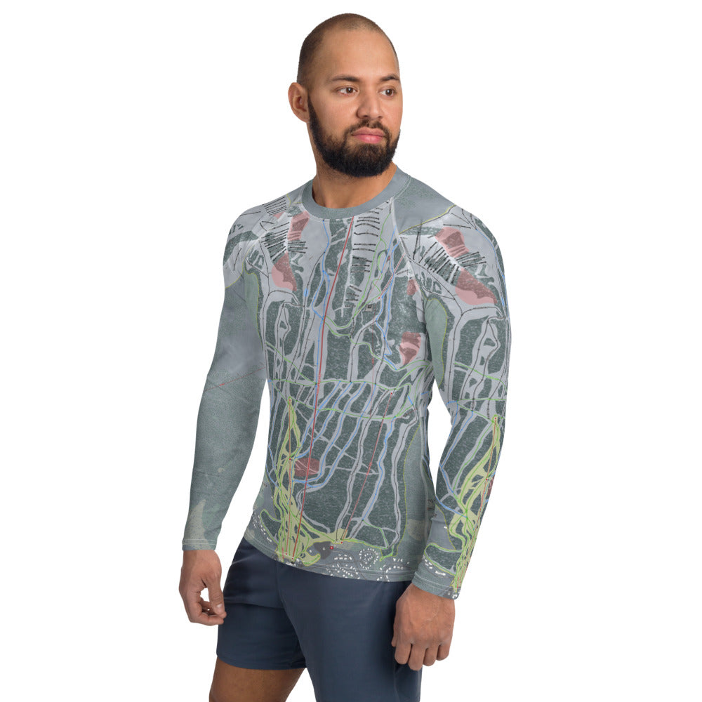 KICKING HORSE, BRITISH COLUMBIA SKI TRAIL MAP MEN'S BASE LAYER TOP - Powderaddicts