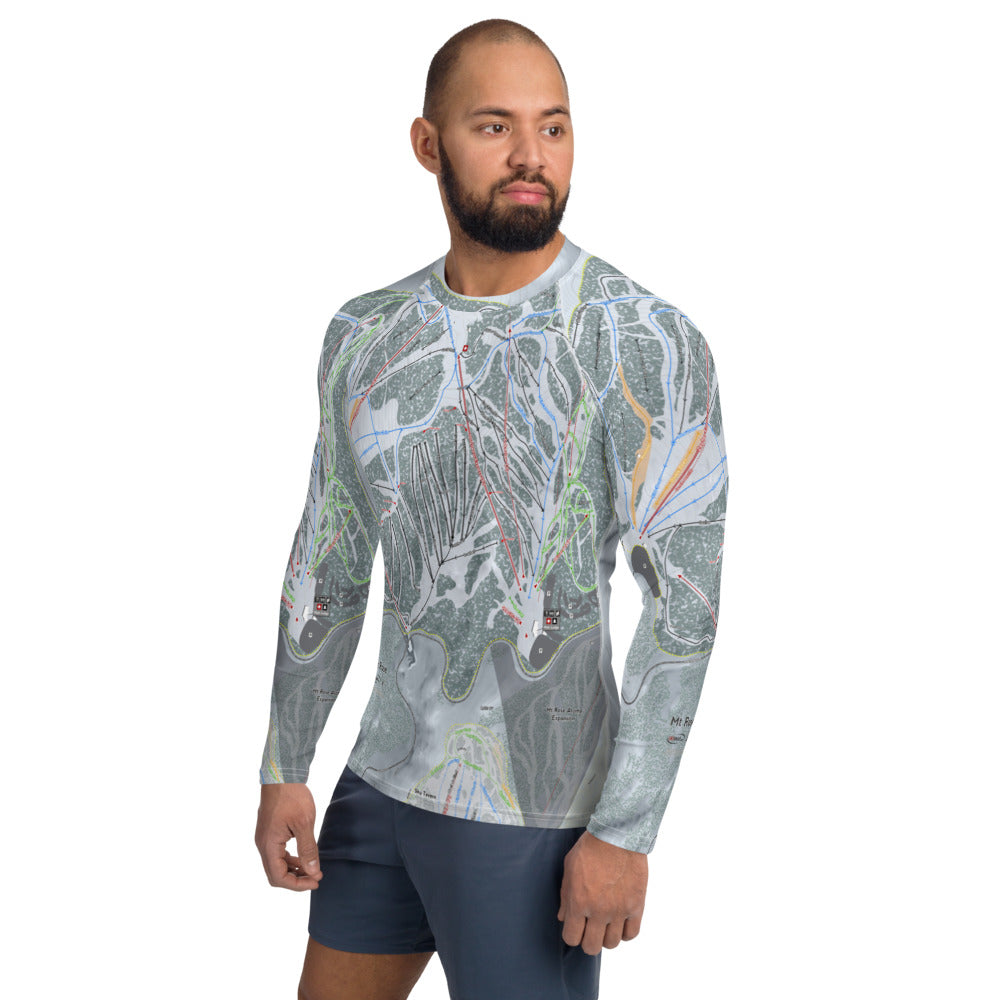 Mt. Rose, Nevada Ski Trail Map Men's Base Layer Top - Powderaddicts