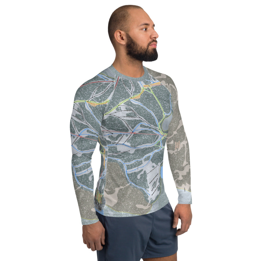 Homewood Resort, California Ski Trail Map Men's Base Layer Top - Powderaddicts