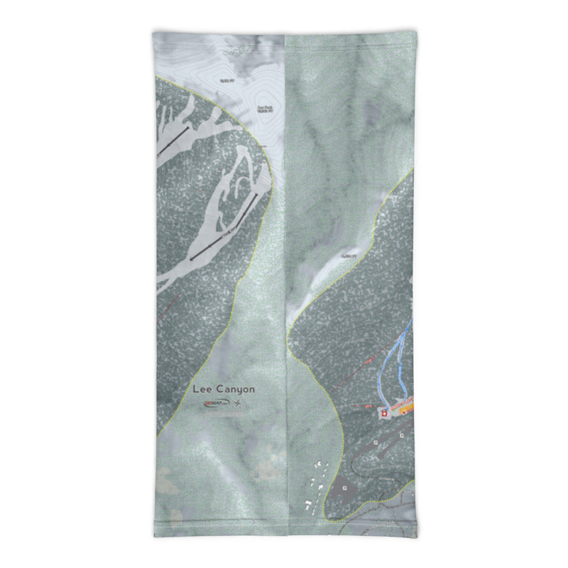 Lee Canyon, Nevada Ski Trail Map Printed Neck Gaiter - Powderaddicts
