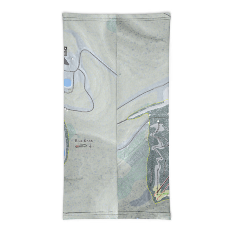 Blue Knob, Pennsylvania Ski Trail Map Printed Neck Gaiter - Powderaddicts