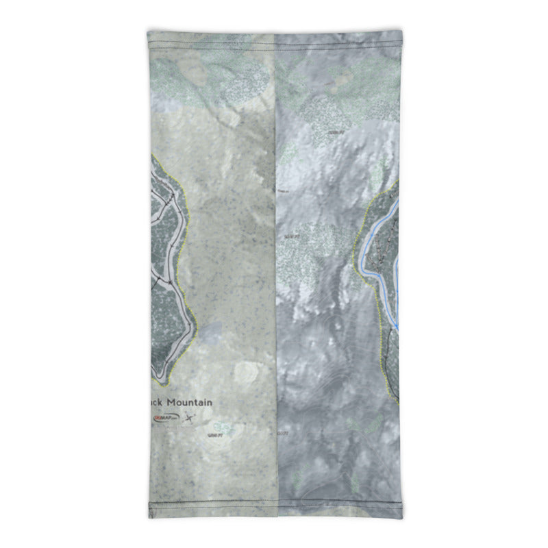Black Mountain, Maine Ski Trail Map Printed Neck Gaiter - Powderaddicts