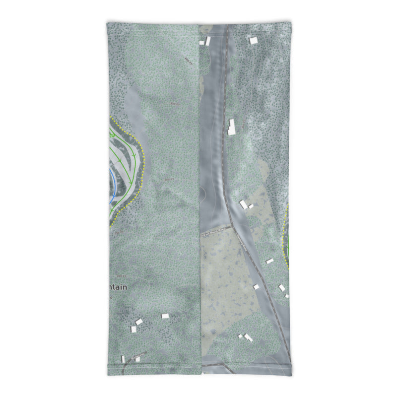 Hermon Mountain, Maine Ski Trail Map Printed Neck Gaiter - Powderaddicts