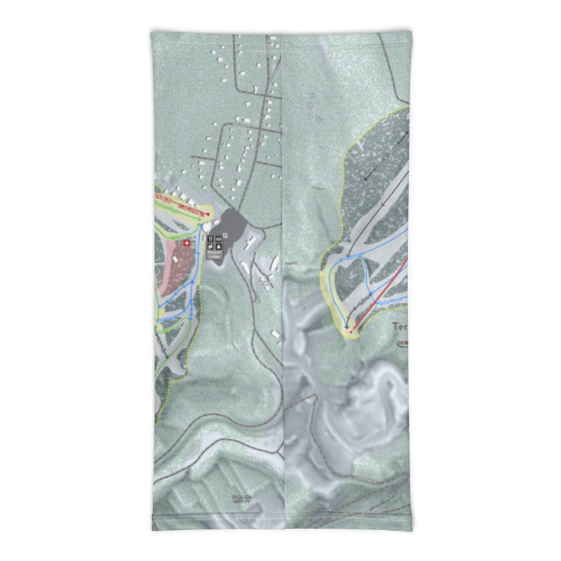 Terry Peak, South Dakota Ski Trail Map Printed Neck Gaiter - Powderaddicts
