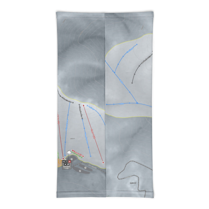Arctic Valley, Alaska Ski Trail Map Printed Neck Gaiter - Powderaddicts