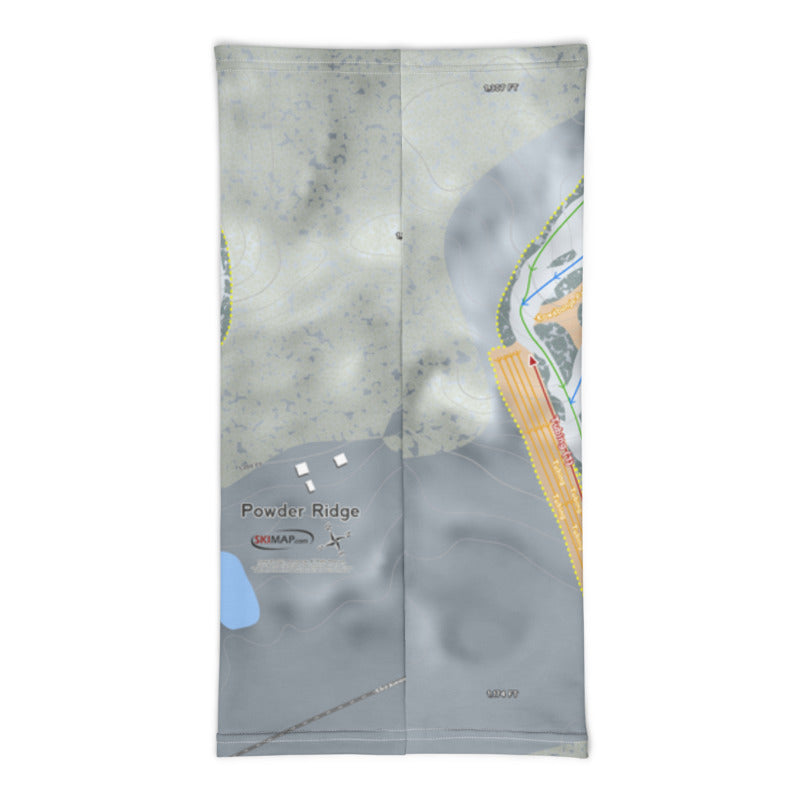 Powder Ridge, Minnesota Ski Trail Map Printed Neck Gaiter - Powderaddicts