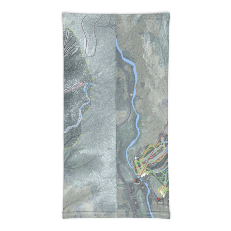 Whiteface, New York Ski Trail Map Printed Neck Gaiter - Powderaddicts