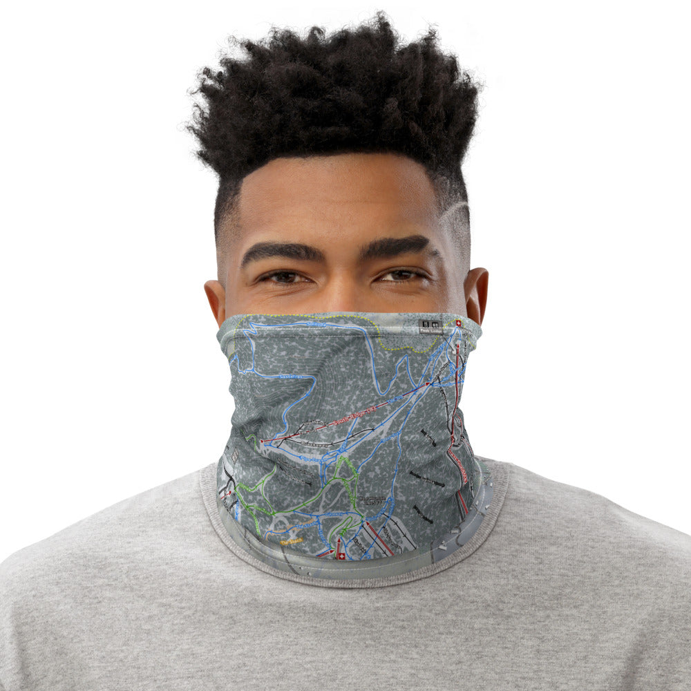 Killington, Vermont Ski Trail Map Printed Neck Gaiter - Powderaddicts