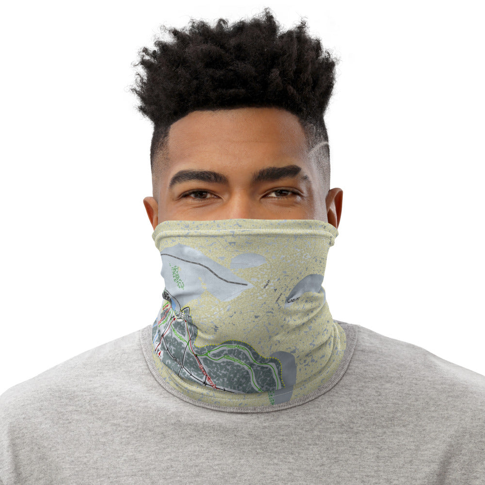 Big Snow, Michigan Ski Trail Map Printed Neck Gaiter - Powderaddicts