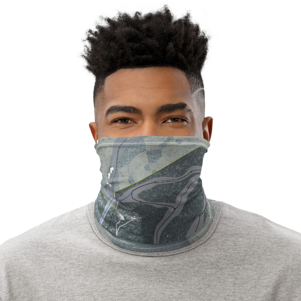 Utah Olympic Park, Utah Ski Trail Map Printed Neck Gaiter - Powderaddicts