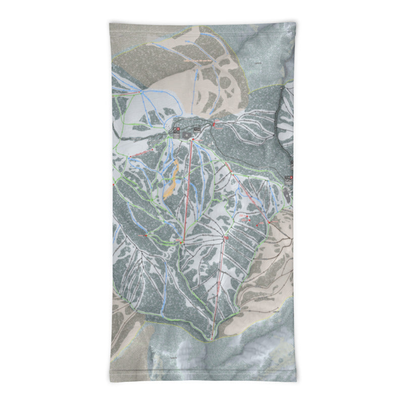 Powder Mountain, Utah Ski Trail Map Printed Neck Gaiter - Powderaddicts
