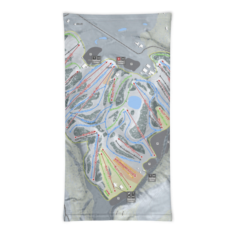 Afton Alps, Minnesota Ski Trail Map Printed Neck Gaiter - Powderaddicts