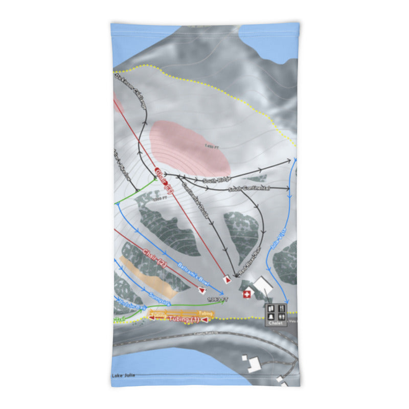 Buena Vista, Minnesota Ski Trail Map Printed Neck Gaiter - Powderaddicts