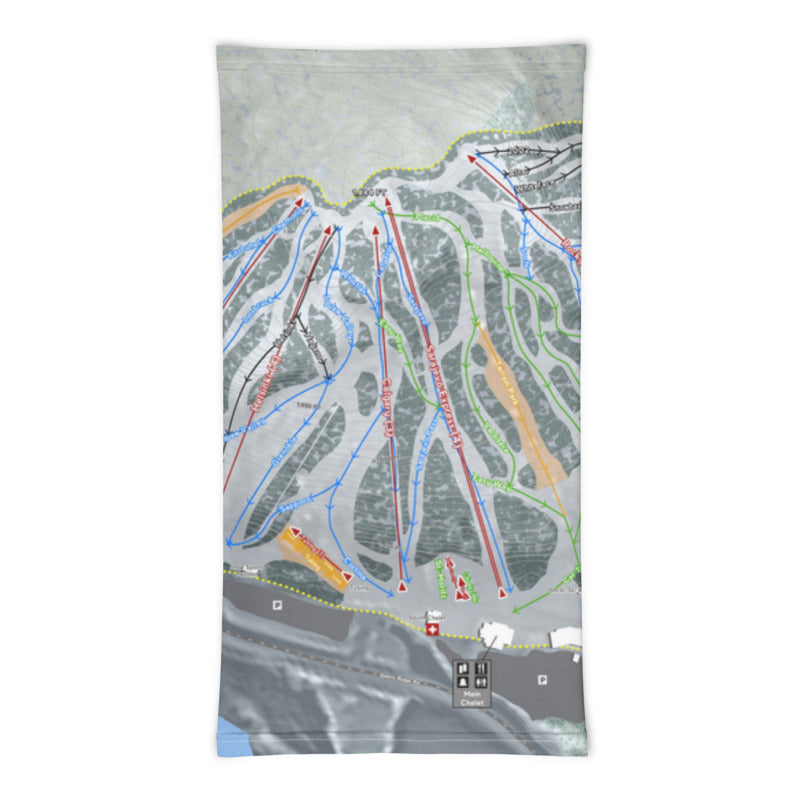 Giants Ridge, Minnesota Ski Trail Map Printed Neck Gaiter - Powderaddicts