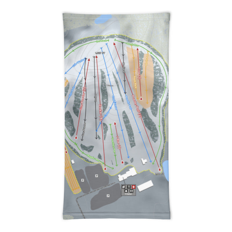 Powder Ridge, Minnesota Ski Trail Map Printed Neck Gaiter - Powderaddicts