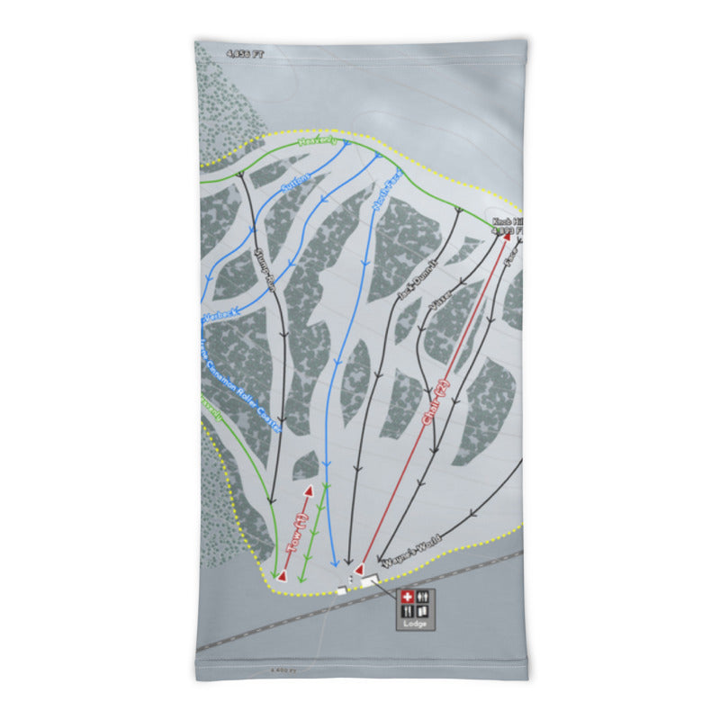Sitz mark, Washington Ski Trail Map Printed Neck Gaiter - Powderaddicts