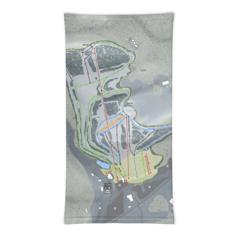 Thunder Ridge, New York Ski Trail Map Printed Neck Gaiter - Powderaddicts