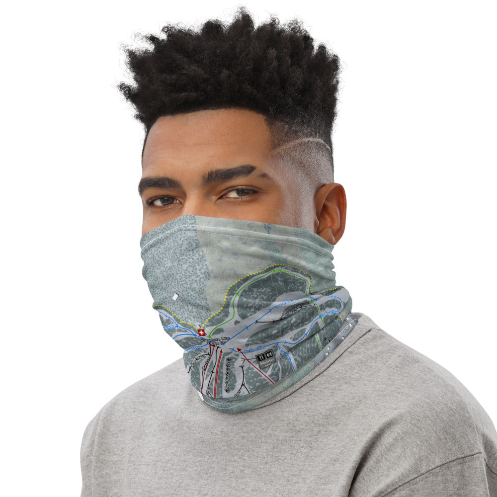Cranmore Mountain, New Hampshire Ski Trail Map Printed Neck Gaiter - Powderaddicts