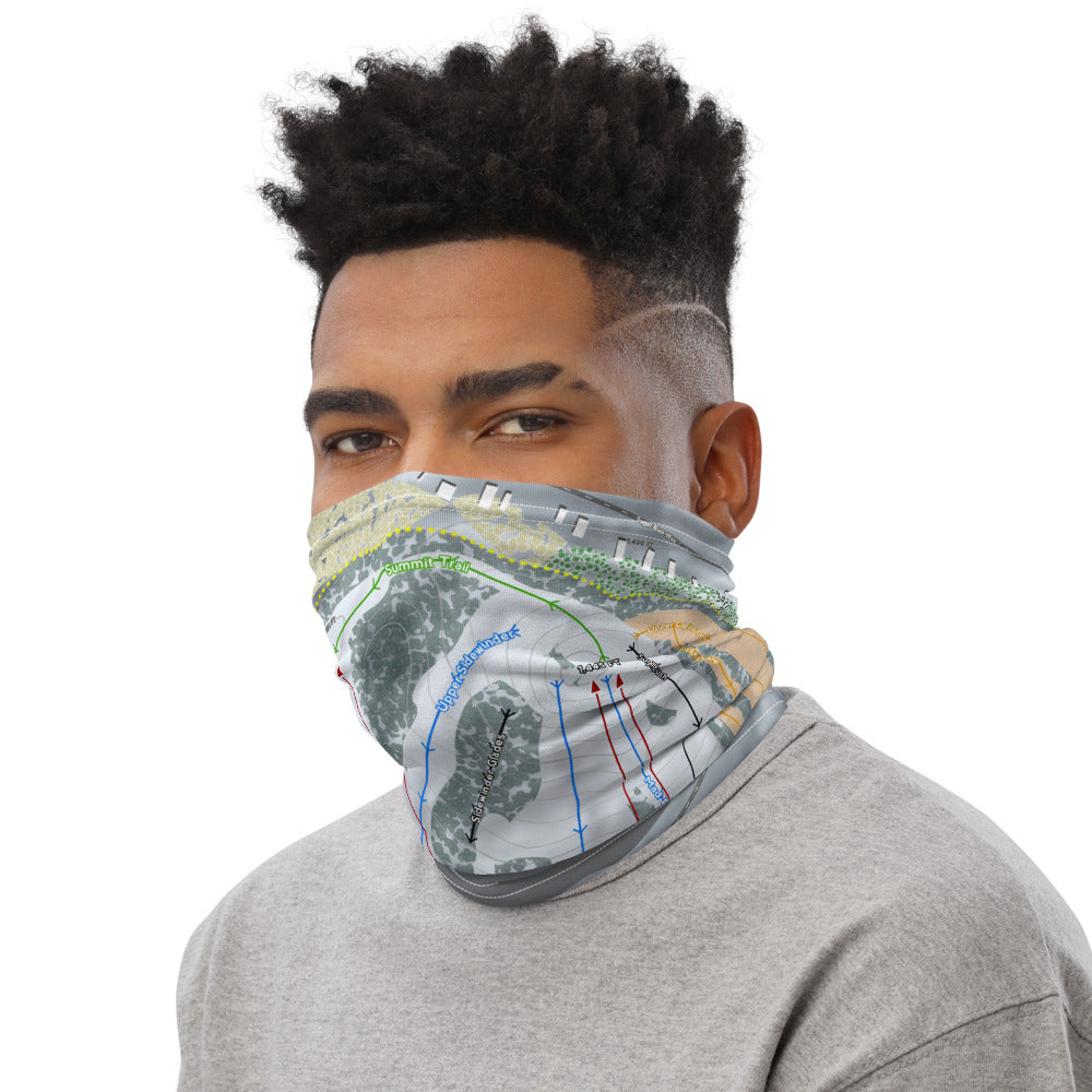 Mad River Mountain, Ohio Ski Trail Map Printed Neck Gaiter - Powderaddicts