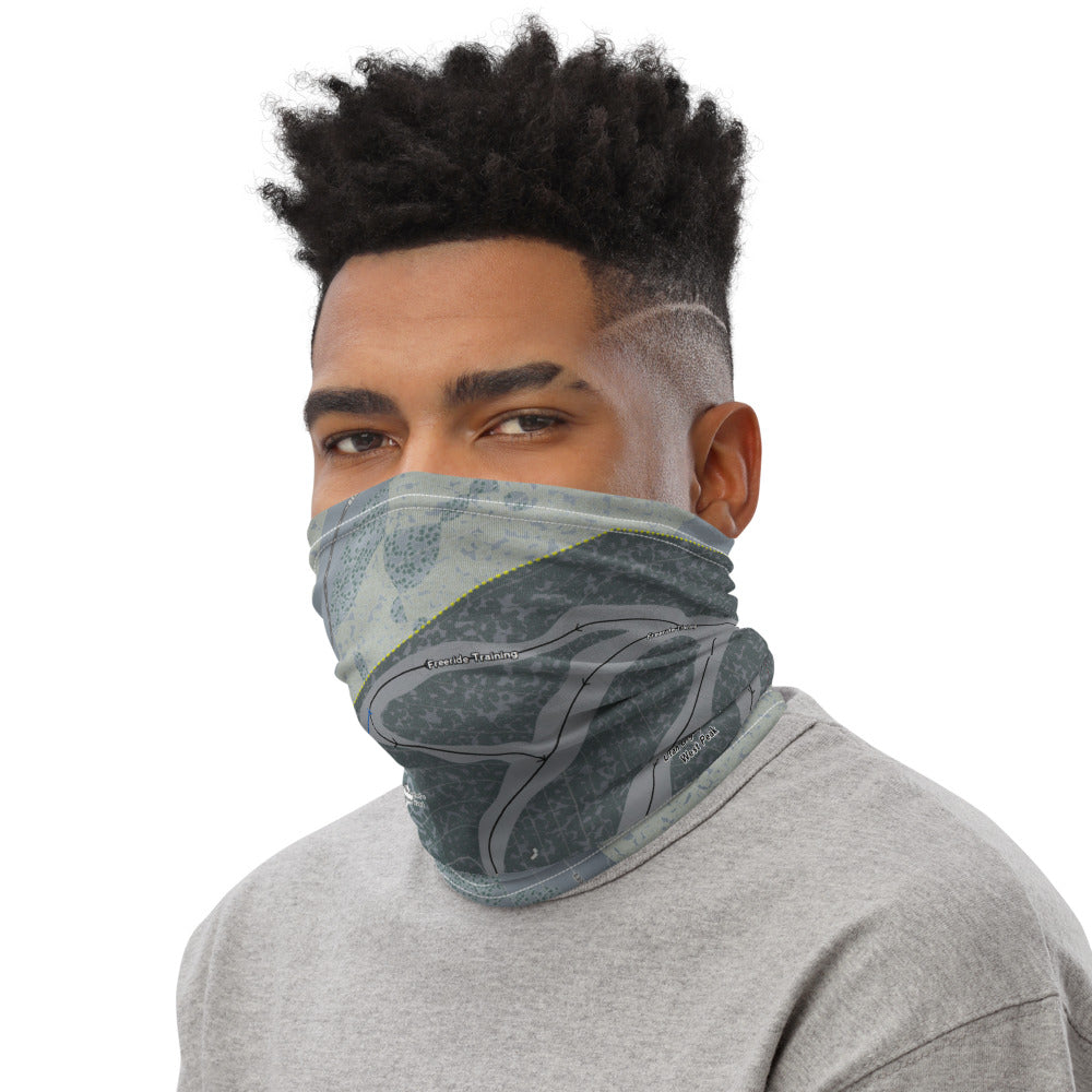 Utah Olympic Park, Utah Ski Trail Map Printed Neck Gaiter - Powderaddicts