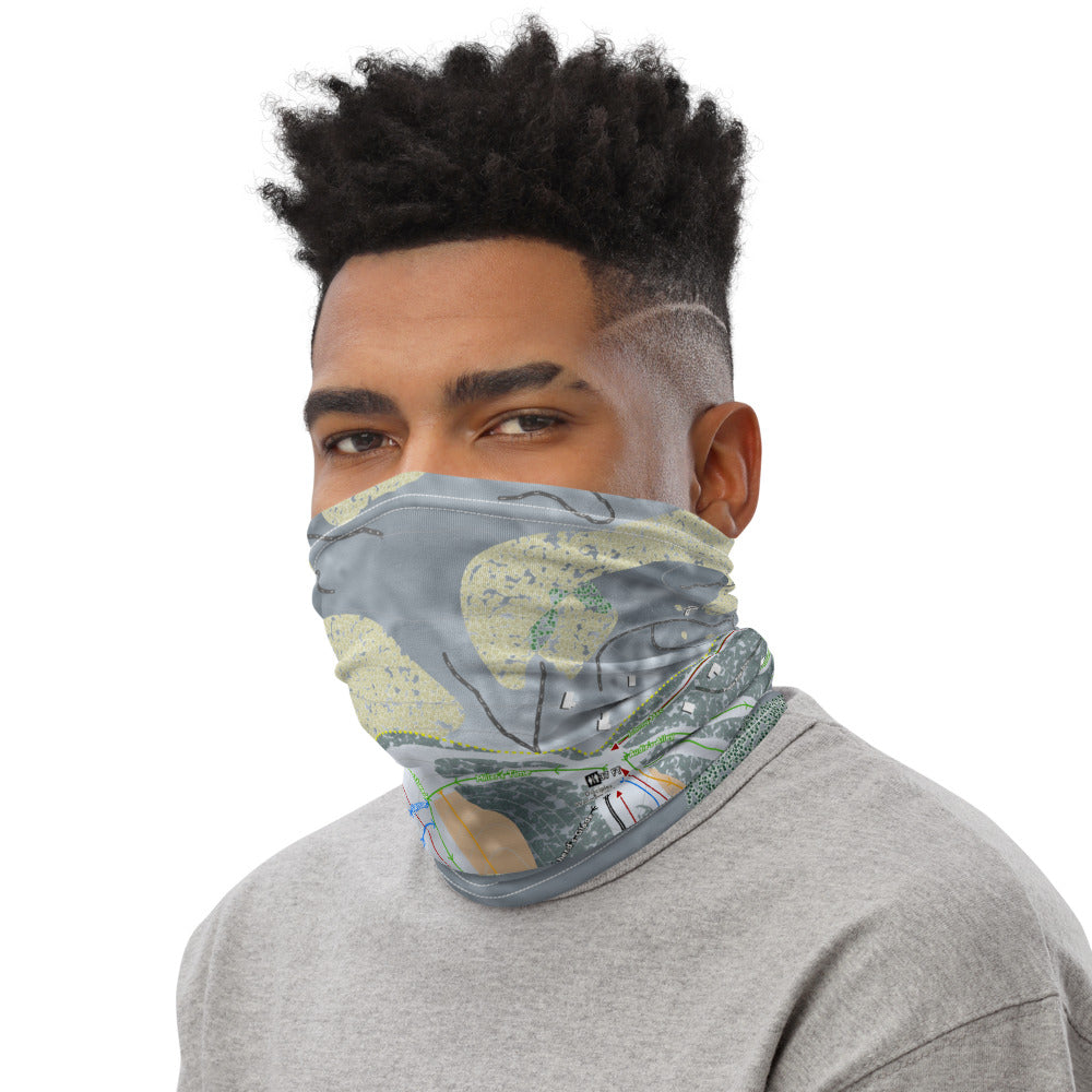Boyne Mountain, Michigan Ski Trail Map Printed Neck Gaiter - Powderaddicts
