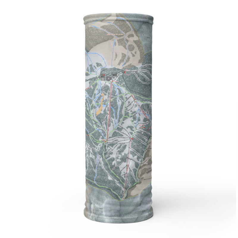 Powder Mountain, Utah Ski Trail Map Printed Neck Gaiter - Powderaddicts