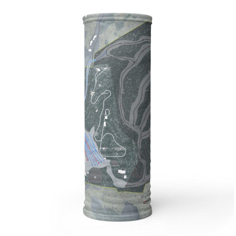 Utah Olympic Park, Utah Ski Trail Map Printed Neck Gaiter - Powderaddicts