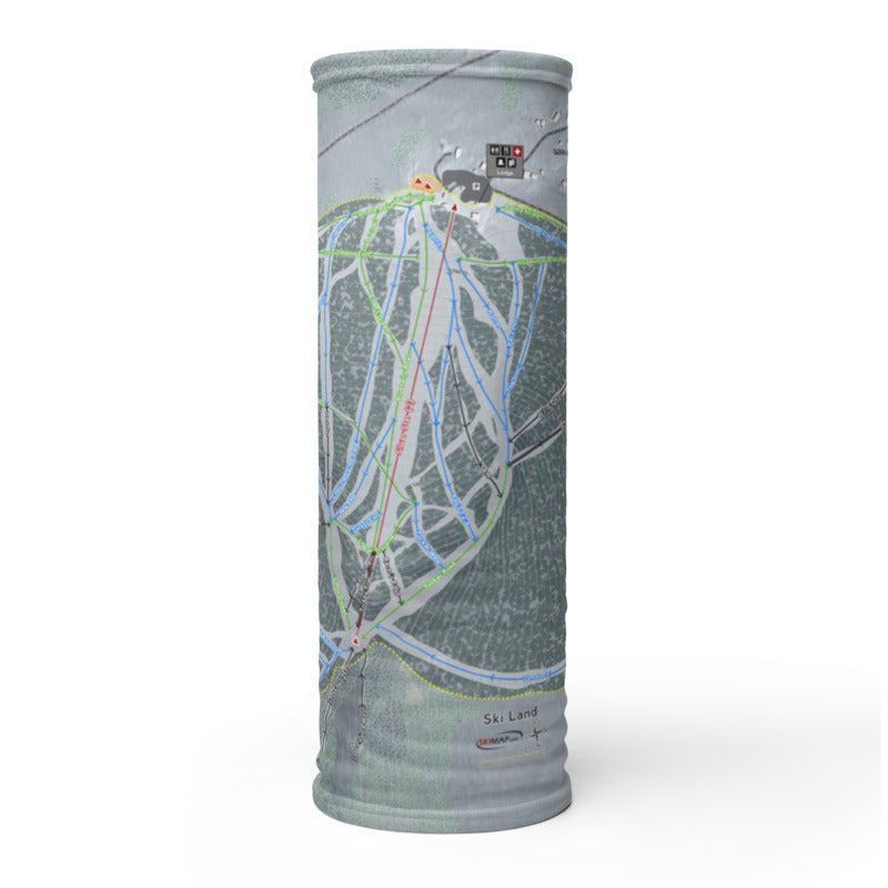 Ski Land, Alaska Ski Trail Map Printed Neck Gaiter - Powderaddicts