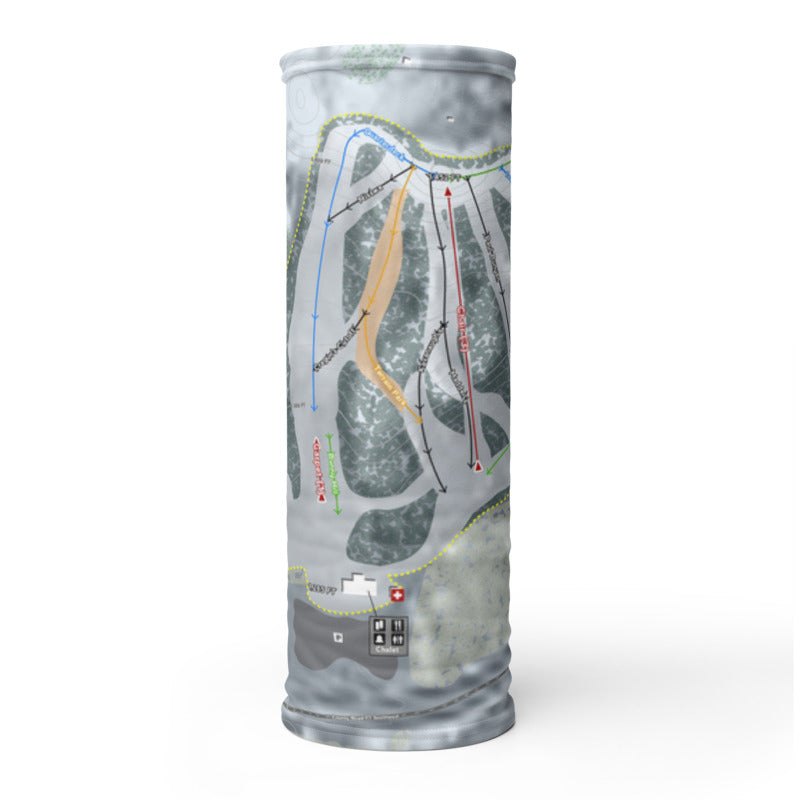 Mount Ski Gull, Minnesota Ski Trail Map Printed Neck Gaiter - Powderaddicts