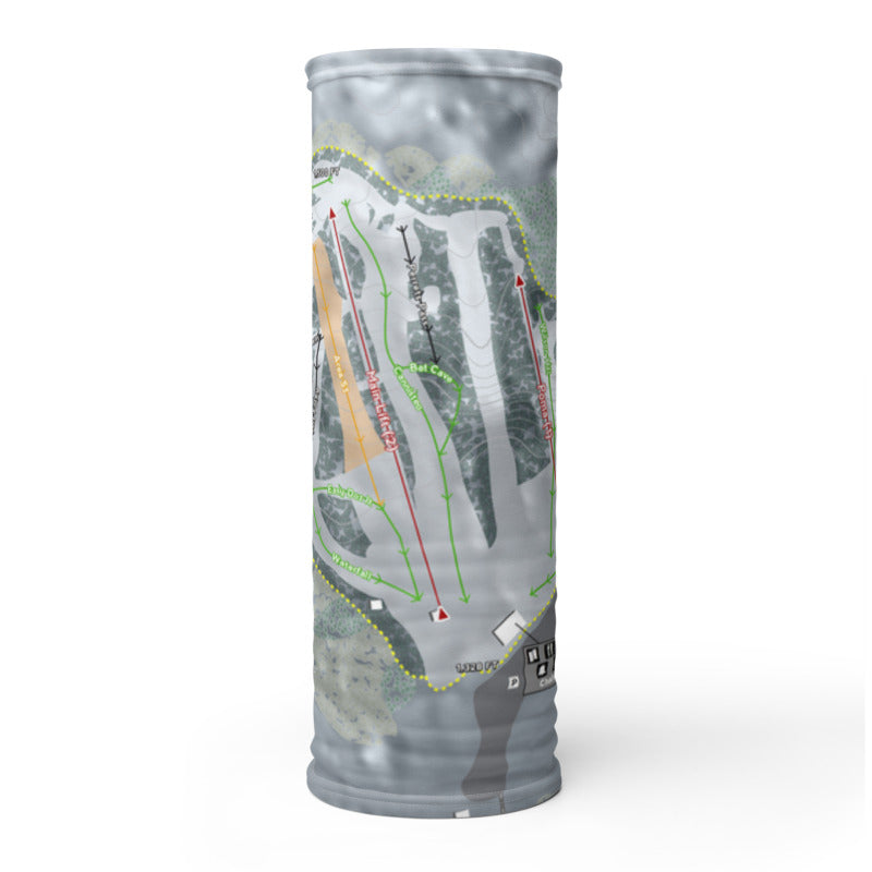 MtItasca, Minnesota Ski Trail Map Printed Neck Gaiter - Powderaddicts