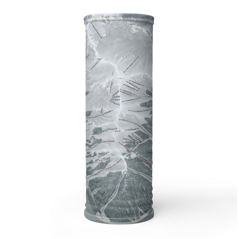 Silverton Mountain, Colorado Ski Trail Map Printed Neck Gaiter - Powderaddicts