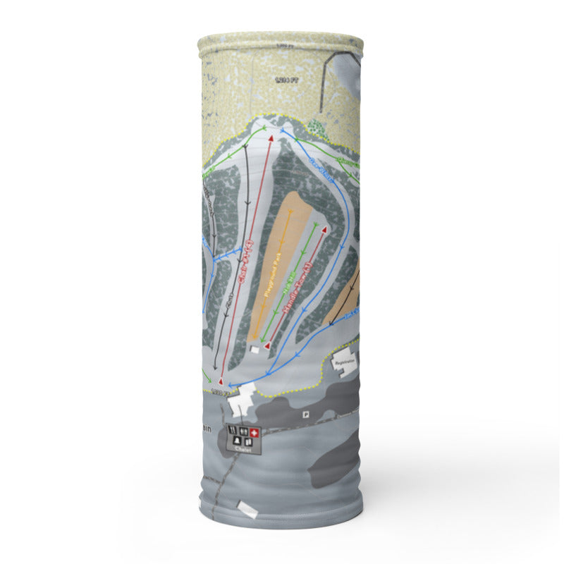 Christmas Mountain, Wisconsin Ski Trail Map Printed Neck Gaiter - Powderaddicts