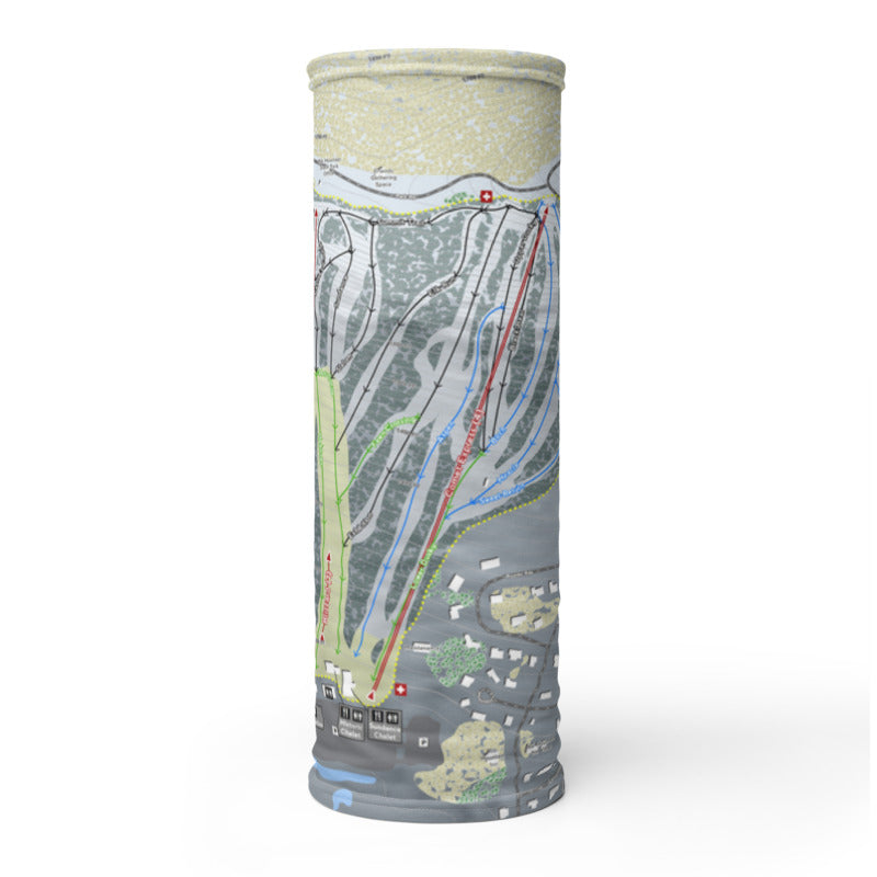 Granite Peak, Wisconsin Ski Trail Map Printed Neck Gaiter - Powderaddicts