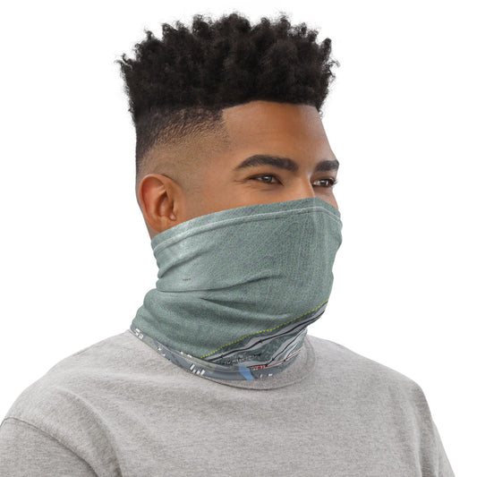 Hunter Mountain, New York Ski Trail Map Printed Neck Gaiter - Powderaddicts