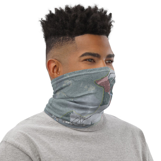 Copper Mountain, Colorado Ski Trail Map Printed Neck Gaiter - Powderaddicts