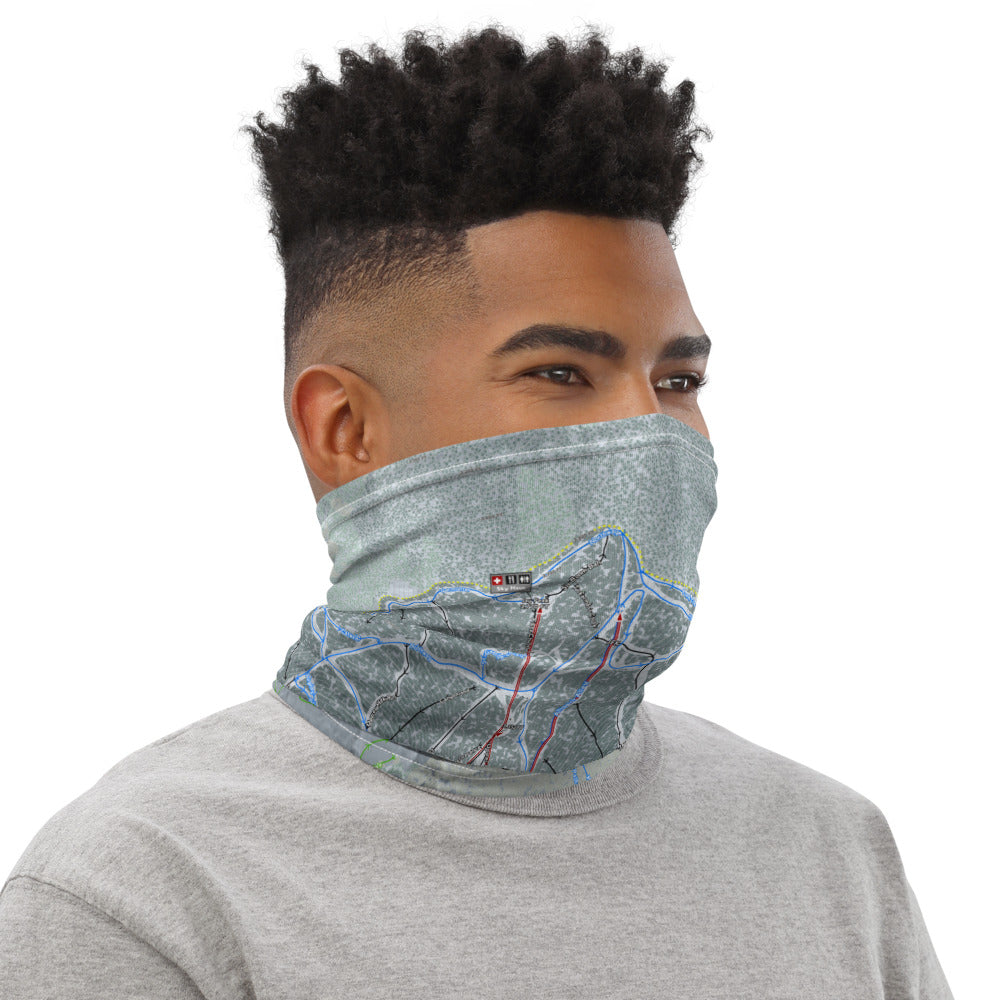 Jay Peak, Vermont Ski Trail Map Printed Neck Gaiter - Powderaddicts