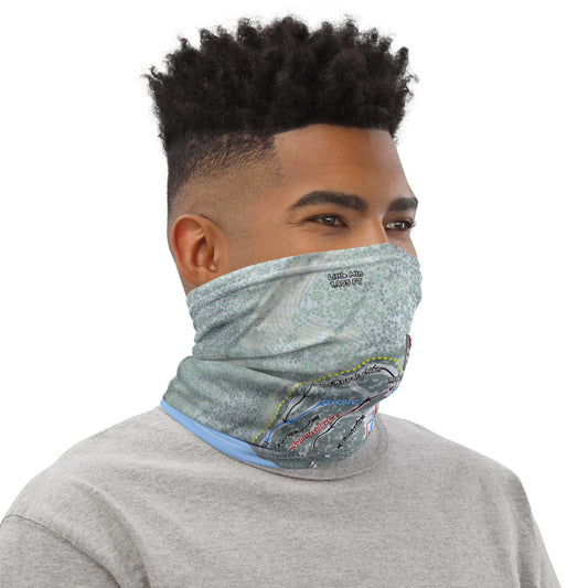 Shawnee Peak, Maine Ski Trail Map Printed Neck Gaiter - Powderaddicts