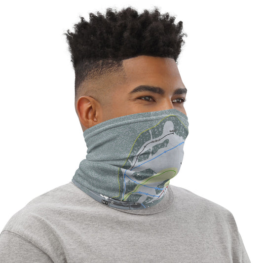 China Peak, California Ski Trail Map Printed Neck Gaiter - Powderaddicts