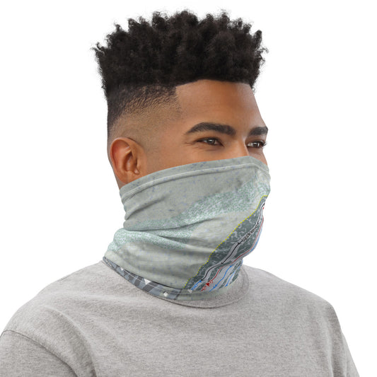 Massanutten, Virginia Ski Trail Map Printed Neck Gaiter - Powderaddicts