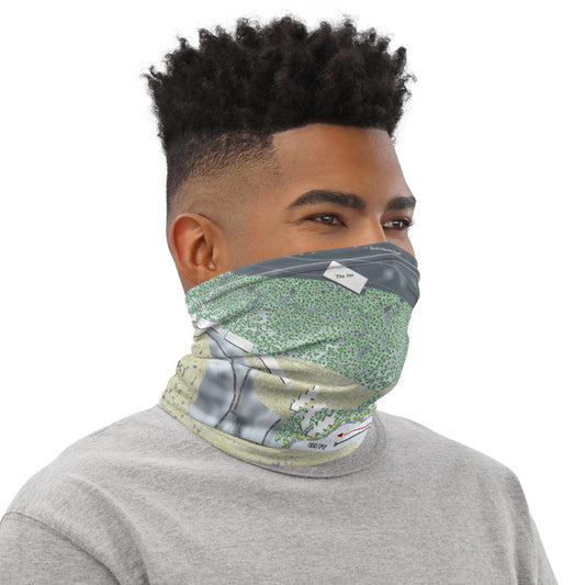 The Homestead, Virginia Ski Trail Map Printed Neck Gaiter - Powderaddicts