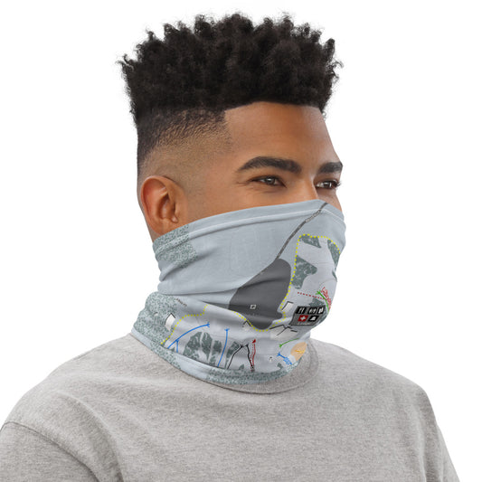 Hogadon, Wyoming Ski Trail Map Printed Neck Gaiter - Powderaddicts