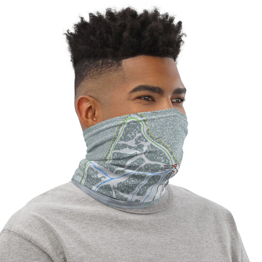 Turner Mtn, Montana Ski Trail Map Printed Neck Gaiter - Powderaddicts