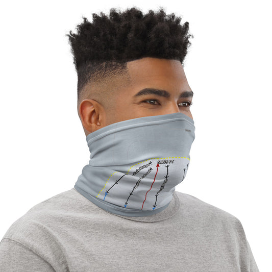 Rotarun, Idaho Ski Trail Map Printed Neck Gaiter - Powderaddicts