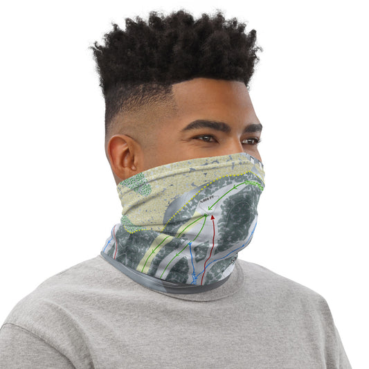Mad River Mountain, Ohio Ski Trail Map Printed Neck Gaiter - Powderaddicts