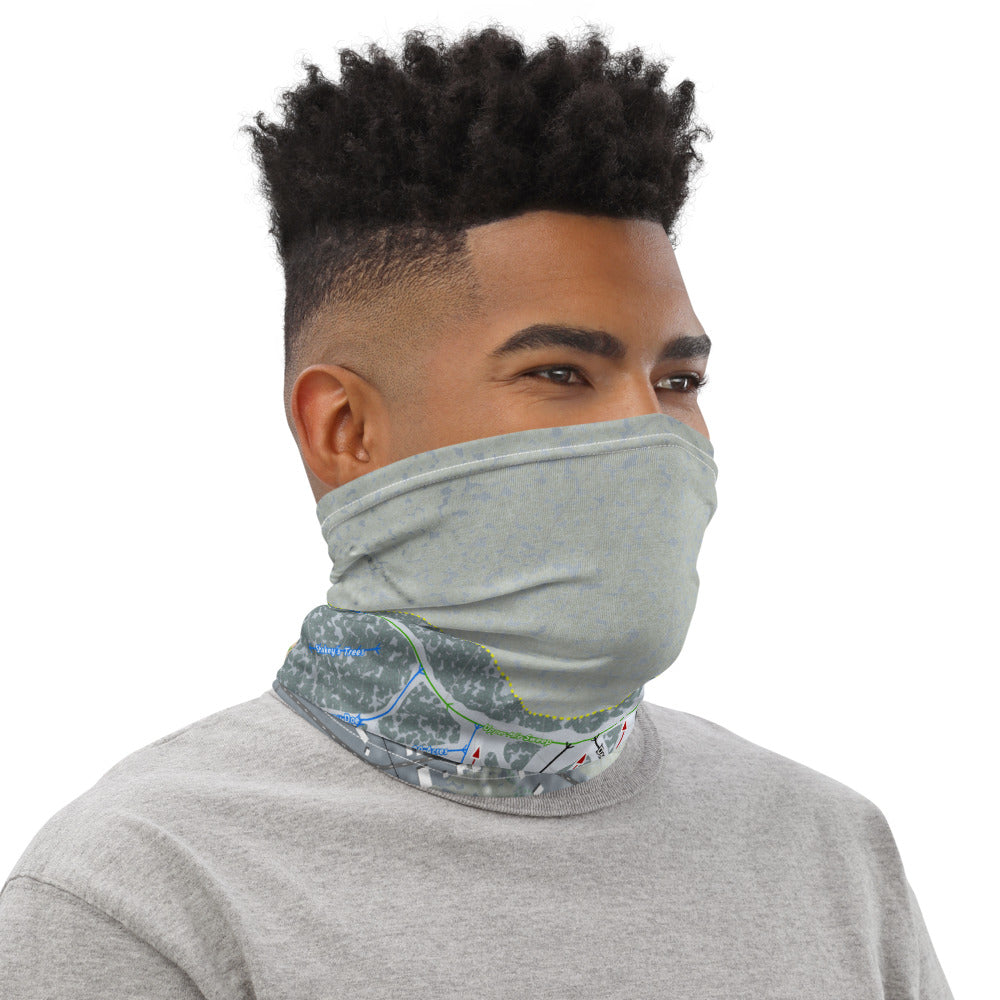 Swain, New York Ski Trail Map Printed Neck Gaiter - Powderaddicts