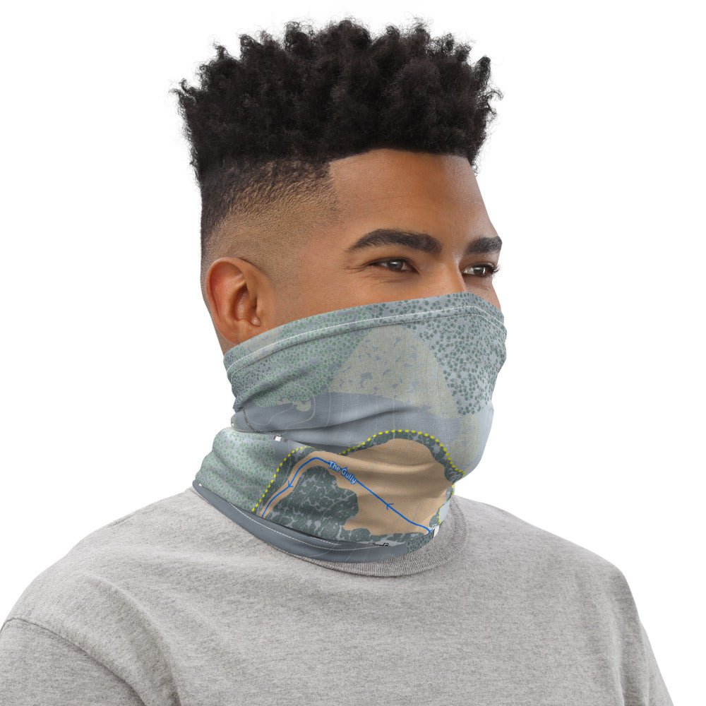 Suicide Six, Vermont Ski Trail Map Printed Neck Gaiter - Powderaddicts