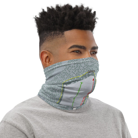 Granlibakken, California Ski Trail Map Printed Neck Gaiter - Powderaddicts
