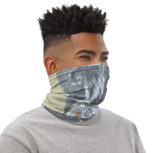 Cannonsburg, Michigan Ski Trail Map Printed Neck Gaiter - Powderaddicts