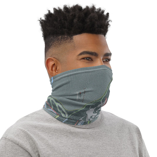Lake Louise, Alberta Ski Trail Map Printed Neck Gaiter - Powderaddicts